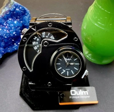 OULM Watch 9591, Quartz, Black Face & Dials {JW0001} - Image 1 of 3
