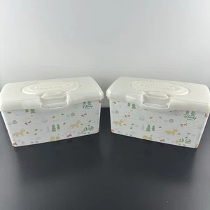 2 x Huggies Disney Winnie The Pooh White Pop Up Baby Wipes Container Box EMPTY - Foto 1 di 11