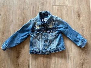 Gap Disney Kleinkind 3T blaue Jeans Jeansjacke bestickt Belle Beauty Beast - Bild 1 von 5