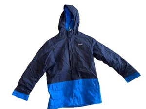 Patagonia Boys Navy Blue Jacket Size XL (14) Lightweight fleece lined - Picture 1 of 7