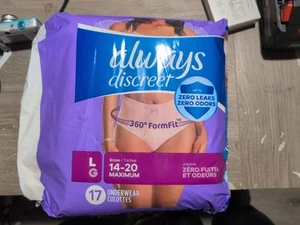 Always Discreet Incontinence Underwear for Women Maximum - Large - 17 Count - Picture 1 of 3