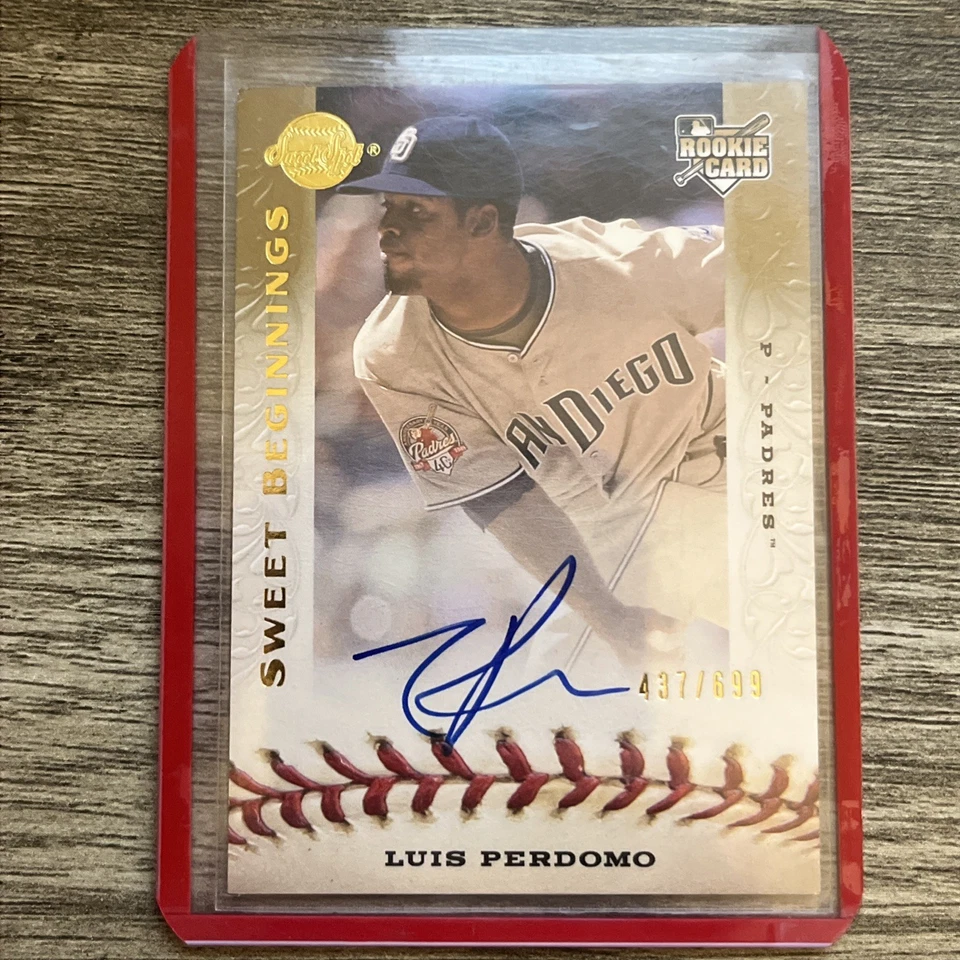 Upper Deck Sweet Spot Luis Perdomo 2009 novato autógrafo automático #437/699 Foto 1 de 2