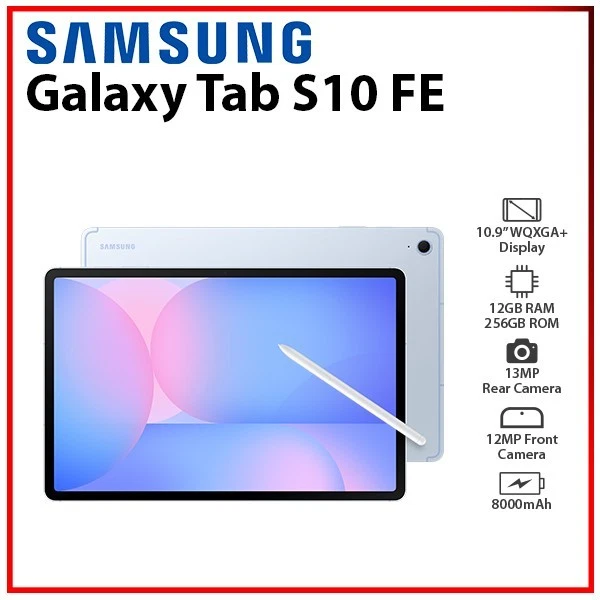 NEW Samsung Galaxy Tab S10 FE WiFi BLUE 12GB+256GB Octa Core Android PC Tablet - Bild 1 von 4