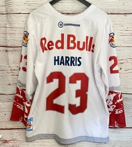 Camiseta deportiva de hockey sobre hielo Harris 2017/2018 Red Bulls Erste Bank #23 blanca para hombre talla L - Imagen 1 de 9