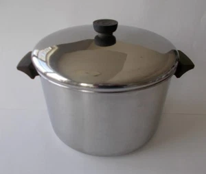 8 Quart 1801 Revere Ware alle SS Suppentopf mit Deckel dreilagiger Boden Korea d84A - Bild 1 von 6