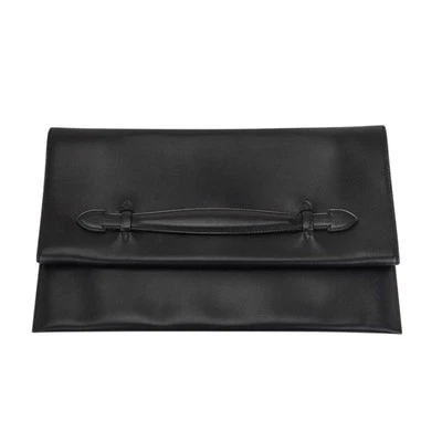 Bolso de Mano Hermes Plateado Cuero Evercalf Negro Nuevo Foto 1 de 4