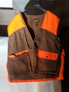 Chaleco de caza de lona GameHide grande. Marrón y naranja de cazador.  - Imagen 1 de 6