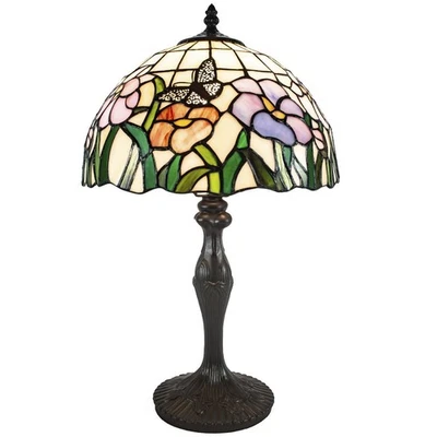 Lámpara de mesa Dale Tiffany TT21174 Pazio floral mariposa café oscuro Foto 1 de 2
