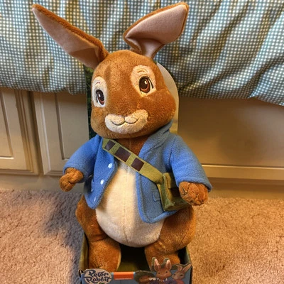 Peter Rabbit Bobtail Plush Beatrix Potter 2014 Stuffed Animal NIB Nickelodeon - Image 1 of 4