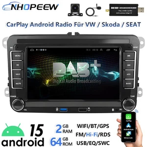DAB+ 4*USB Android Radio Carplay GPS Navi Für VW Golf 5 6 Polo T5 Touran Passat - Bild 1 von 17