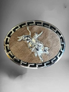 Bull Rider Western Cowboy Style Belt Buckle  Hebilla Vaquera Rodeo Con  Jinete - Picture 1 of 2