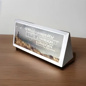 Serenity Prayer desk top plaque Recovery Gift AA Alcoholics Anonymous Sobriety - Picture 1 of 24