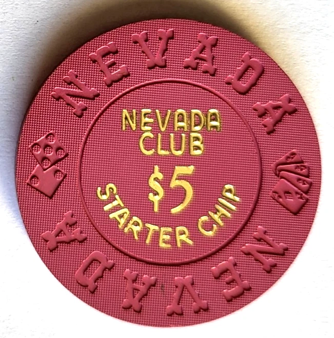Las Vegas Club Chip In Collectible Individual $5 Casino Chips for