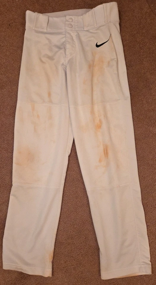 Pantalones de béisbol Nike juveniles blancos con ribete negro, talla grande, usados en excelente estado Foto 1 de 3
