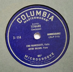 EARLY 45 FORMAT RELEASE Classical Zino Francescatti Artur Balsam Columbia - Bild 1 von 2