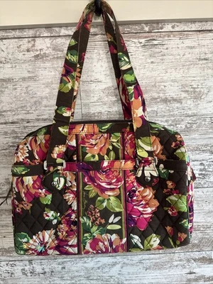 Vera Bradley ENGLISH ROSE Satchel Tote Handbag Excellent - Изображение 1 из 4
