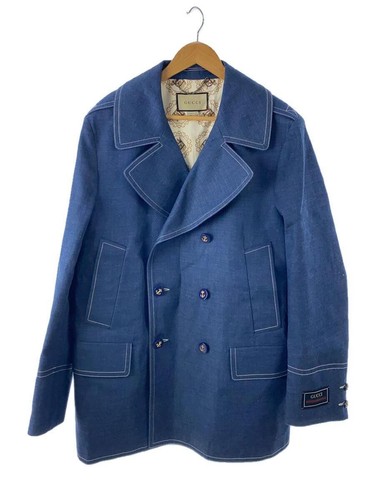 GUCCI Peacoat 50 738645 XDCGT cotone biologico oversize marino