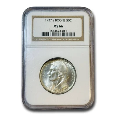 1937-S Boone Commemorative Half Dollar MS-66 NGC - Image 1 of 3