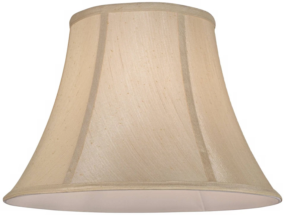 Champagne Softback Bell Lamp Shade 8.5x16x11.5 (Spider) - Image 1 of 1