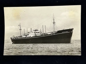MS Manchuria - East Asiatic Company - Vintage Real Photo Postcard RPPC - Picture 1 of 2