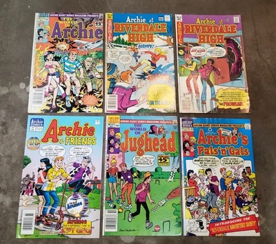 Archie Giant 577 631 & Friends 62 At Riverdale 49 53 World Of 574, Lot Of 6 - Image 1 of 2
