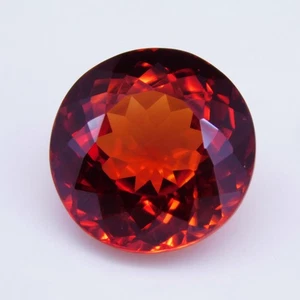 Piedra preciosa suelta certificada corte redondo zafiro naranja arce natural de 11,30 quilates - Imagen 1 de 7