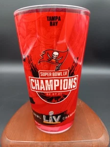 Tampa Bay Buccaneers Boelter NFL Super Bowl LV Champions Red & Black Pint Glass - Picture 1 of 12