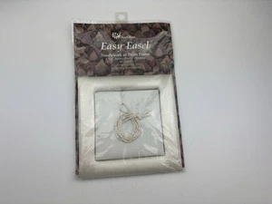 Just Nan Easy Easel Ecru Satin 4 1/4” Frame Opening Needlework Or Photo Frame 9R - Picture 1 of 6