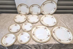 Noritake M Japan Fine China Plates Set Of 12 1930's 4 Persone Vintage - Picture 1 of 13
