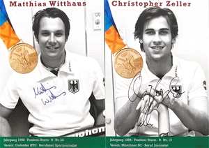 2 Autogramme Hockey Matthias Witthaus Christopher Zeller Olympiasieger 04+08 xyz - Bild 1 von 1