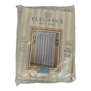 Elegance Curtains 60"W x 81"L Horizons Cream 2 Panels Beacon Looms Brand New NIP - Picture 1 of 2