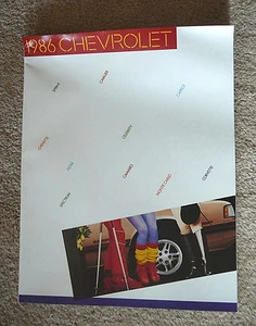 CHEVROLET 1986 CORVETTE CAMARO NOVA SPRINT CHEVETTE CAPRICE - SHOWROOM BROCHURE - Picture 1 of 8