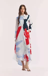 Printed Kaftan For Women, Front Open Chain Kaftan, Korean BSY Caftan J5927 - Picture 1 of 6