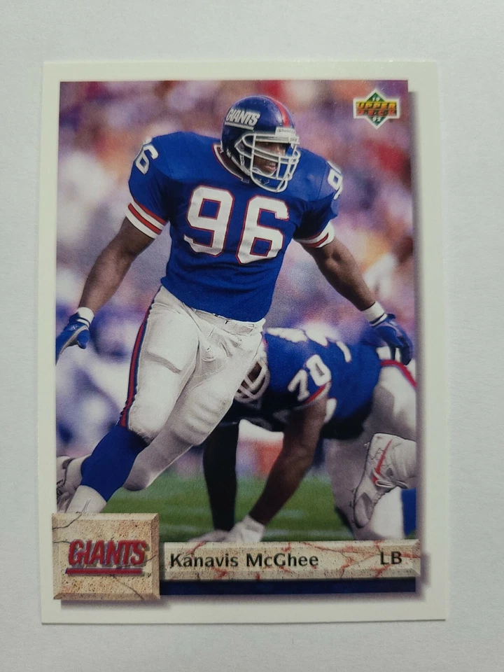 KANAVIS McGHEE 1992 UPPER DECK FOOTBALL CARD # 394 E7975 - Image 1 of 1