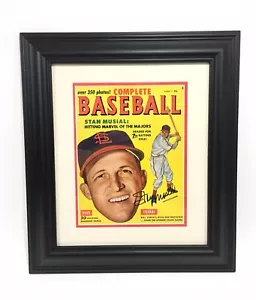 Stan Musial Signed Baseball Magazine Framed JSA Coa - Picture 1 of 3