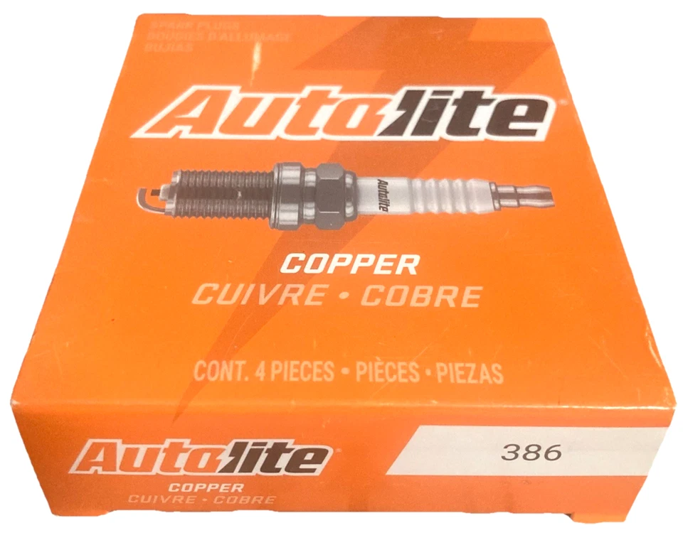 Juego de 4 nuevas bujías de resistencia de cobre Autolite 386 para Checker Marathon 1964 Foto 1 de 4