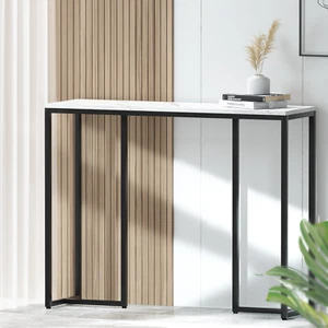 Artiss Console Table Hallway Entry Hall Modern Tal Marble Desk Display White NEW - Picture 1 of 8
