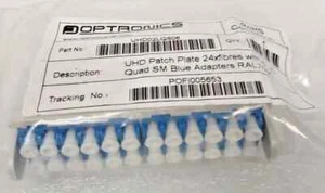 Optronics UHD02LQS06 Patchplatte 24xFibers mit 6 LC Quad SM Blue Adapter RAL7035 - Bild 1 von 1