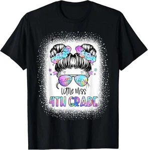 Little Miss 4th Grade First Day Of School Fourth Grade Girls T-Shirt Hoodie - Picture 1 of 12