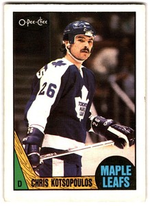 1987-88 O-Pee-Chee Chris Kotsopoulos #244 Toronto Maple Leafs