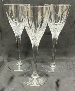 3 Elegant Stuart Cut Crystal Madison Claret Wine Glasses 8 1/4" - Picture 1 of 7