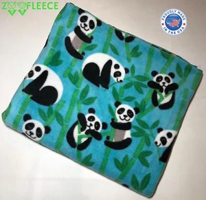 ZooFleece 55X60" Giant Panda Bear Bamboo Muncher Blanket Linen Throw Bedding  - Picture 1 of 5