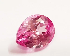 Certified 10 Ct Natural Light Pink Morganite Pear Shape Loose Gemstone - Picture 1 of 6