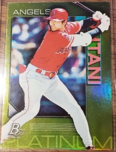  2020 Bowman Platinum SHOHEI OHTANI SP CHARTREUSE PARALLEL #5 Angels 