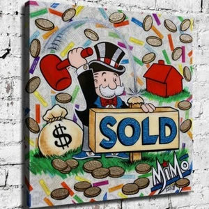 24x24" Alec Monopoly "MiMo Sold Master" New HD print on canvas rolled up print - Picture 1 of 6