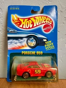 Hot Wheels New Paint Style Blue Card #80 Red Porsche 959 w/UH Wheels and #59. - Picture 1 of 7