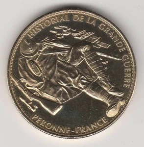 NO DATE COIN TOKEN MEDAILLE SOUVENIR A-B -- 80 200 PERONNE UNIFORME DU POILU N°1 - Picture 1 of 2