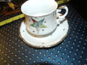 Lefton Free Masons Saucer Order of Eastern Star Vintage KF107 China Replacement - Picture 1 of 5