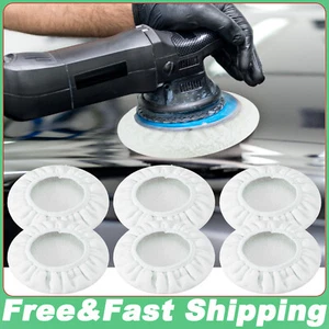 Lot 5-10 Inch Mircrofiber Car Wax Polishing Bonnet Buffing Pad Cover Soft Wool - Picture 1 of 12