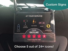 3 x 5 Star Ratings Sign Display Card - Custom Messages